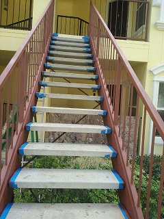 Taping and priming metal stairs for Primer and paint